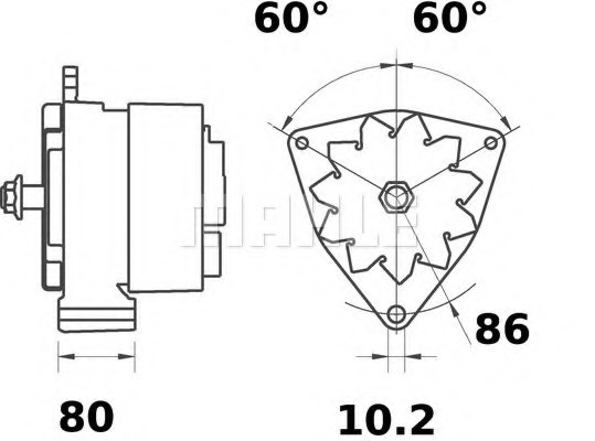 MAHLE ORIGINAL MG 126 Alternator